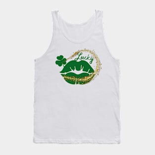 St. Patrick's Day Lucky Kiss Tank Top